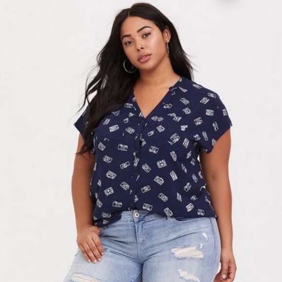 torrid Tops - Torrid Challis Dolman Pullover Top